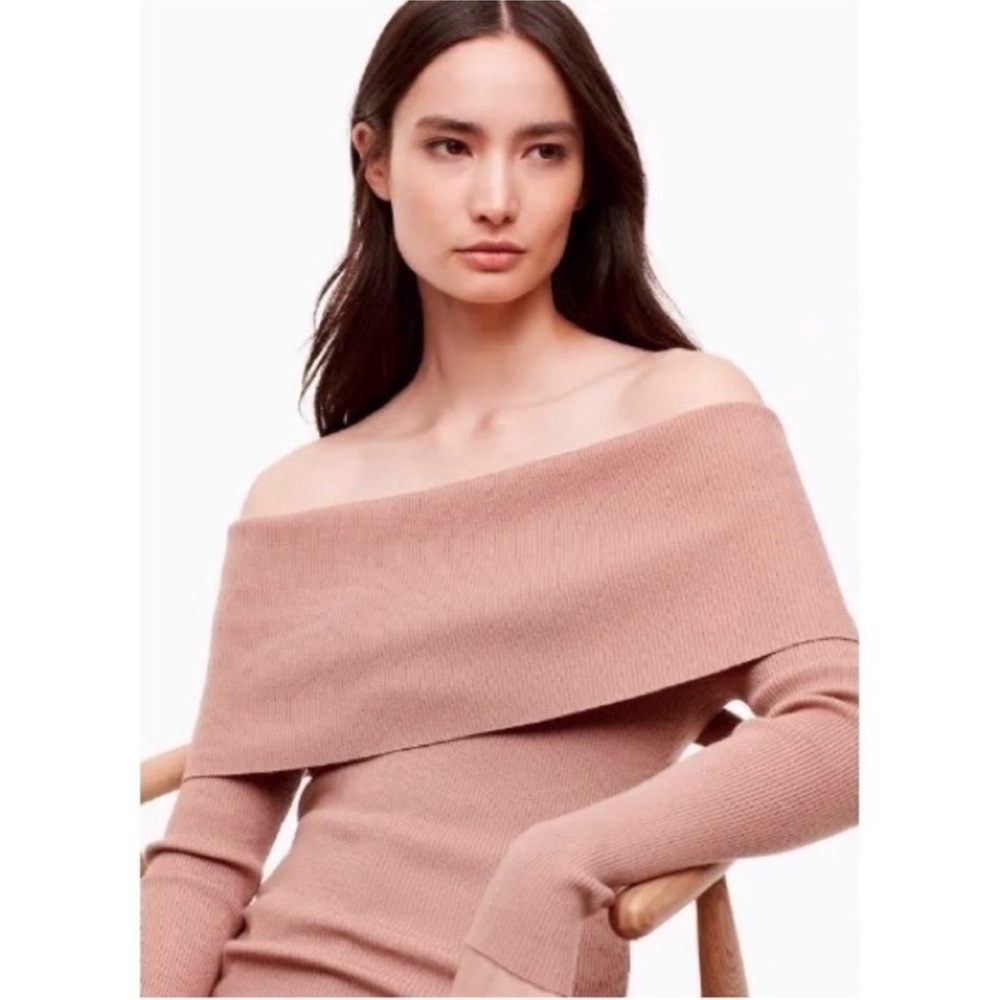 Wilfred | Croquis Off Shoulder Wool Sweater Dusty Pink Size XXS